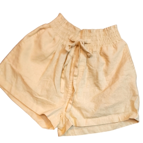 🎁Love Tree Ivory Linen Drawstring PaperBag Shorts & SHEIN Leopard print tank- S - Picture 16 of 16